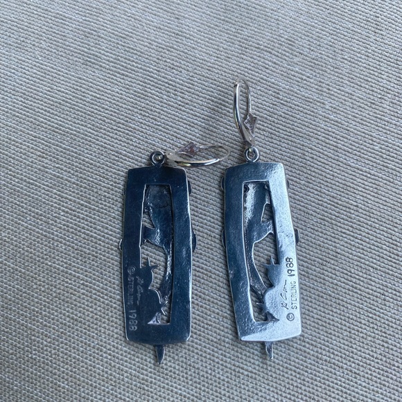 Kit Carson Silver Salamander earrings - Picture 2 of 5